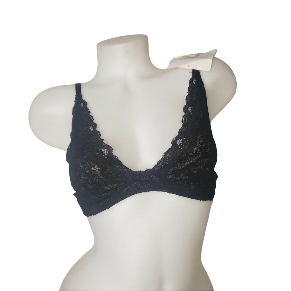 Vintage Y2K PAMELA ANDERSON Black Lace Bra Womens Size 38C NEW